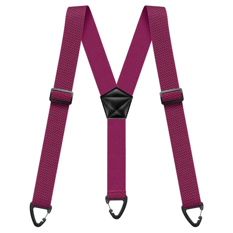 Hidden Suspenders for Men Heavy Duty Work Under Y Back Suspender Clothes 1.5 Inches with 3 Snap Loop