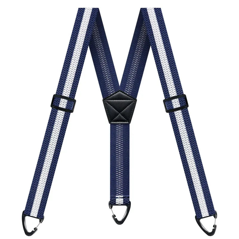 Hidden Suspenders for Men Heavy Duty Work Under Y Back Suspender Clothes 1.5 Inches with 3 Snap Loop