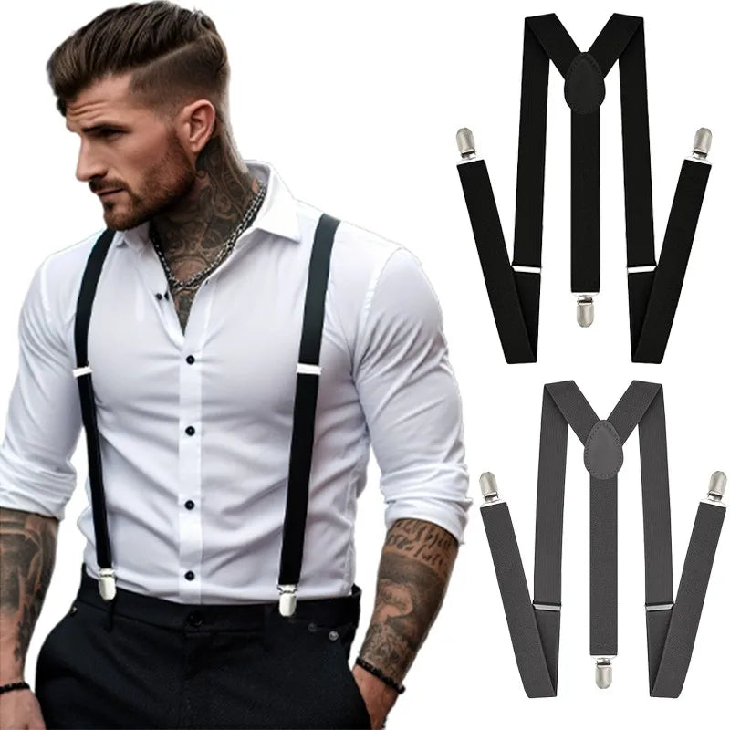 Suspenders For Men Pants Apparel Adult Suspender Man Shirt Dress Women Wedding Party Solid Colors Suit Skirt With Braces Straps