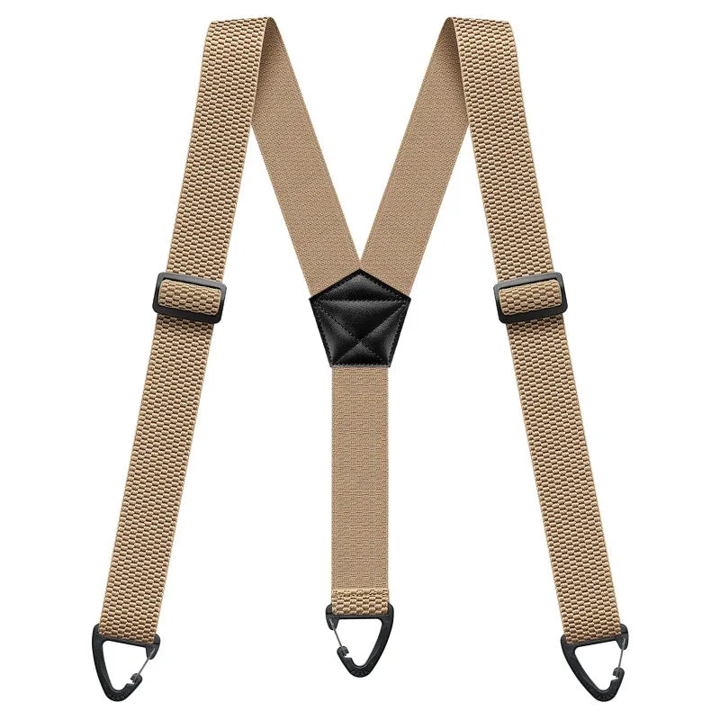 Hidden Suspenders for Men Heavy Duty Work Under Y Back Suspender Clothes 1.5 Inches with 3 Snap Loop