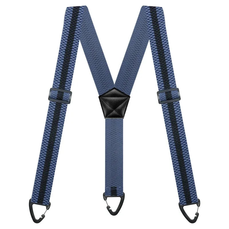Hidden Suspenders for Men Heavy Duty Work Under Y Back Suspender Clothes 1.5 Inches with 3 Snap Loop
