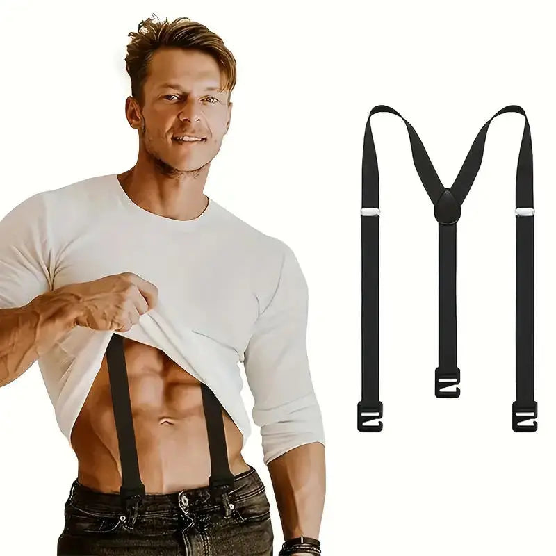 Adult Suspenders Men's Practical Braces Elastic Casual Trousers Ligas Rave Ski Harness Fashion For Men Outdoor Hiking Straps