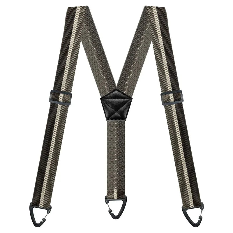Hidden Suspenders for Men Heavy Duty Work Under Y Back Suspender Clothes 1.5 Inches with 3 Snap Loop