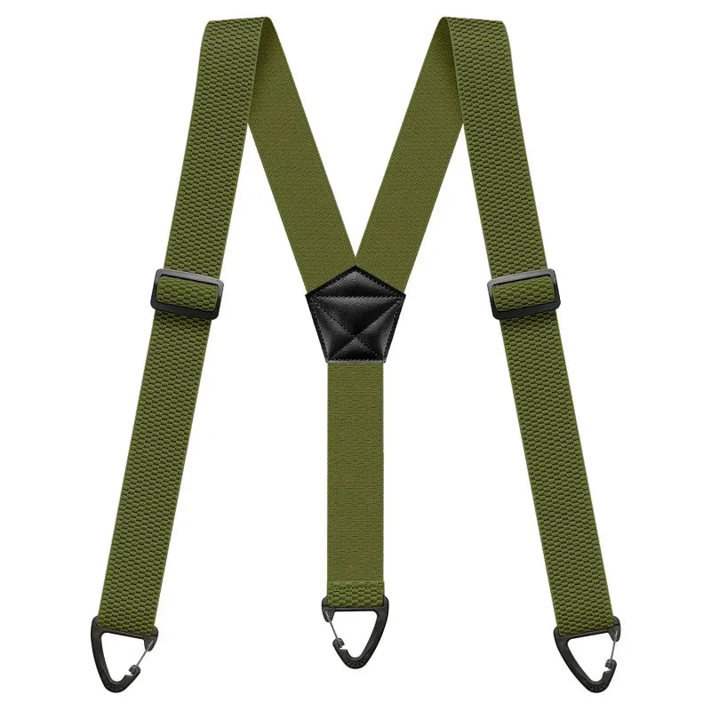 Hidden Suspenders for Men Heavy Duty Work Under Y Back Suspender Clothes 1.5 Inches with 3 Snap Loop