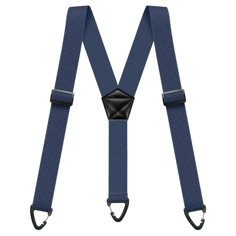 Hidden Suspenders for Men Heavy Duty Work Under Y Back Suspender Clothes 1.5 Inches with 3 Snap Loop