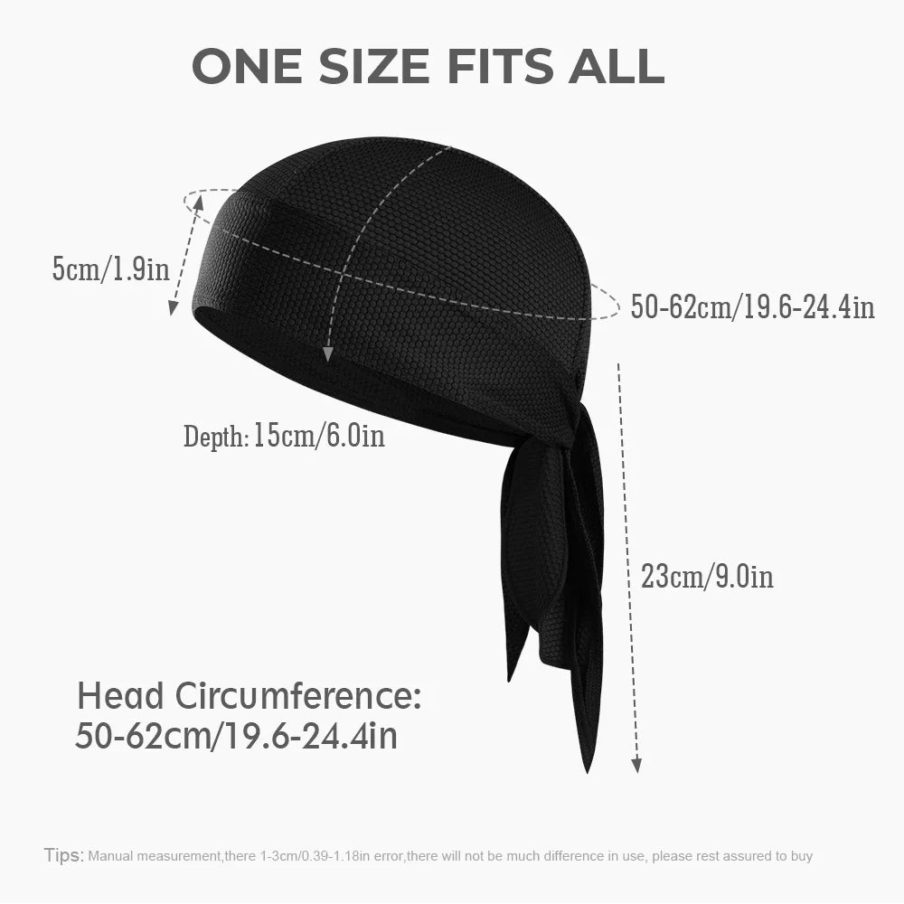 Quick-drying Bandana Cooling Doo Rags Sun Protection Headscarf Summer Beanies Hats Sport Running Cycling Hip Hop Soft Cap Durags