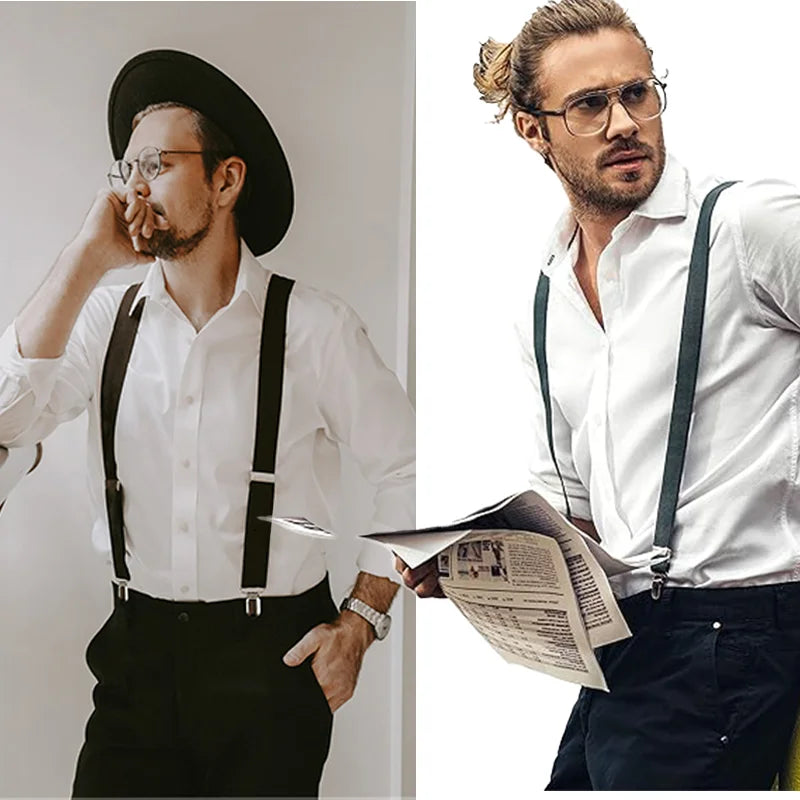 Suspenders For Men Pants Apparel Adult Suspender Man Shirt Dress Women Wedding Party Solid Colors Suit Skirt With Braces Straps