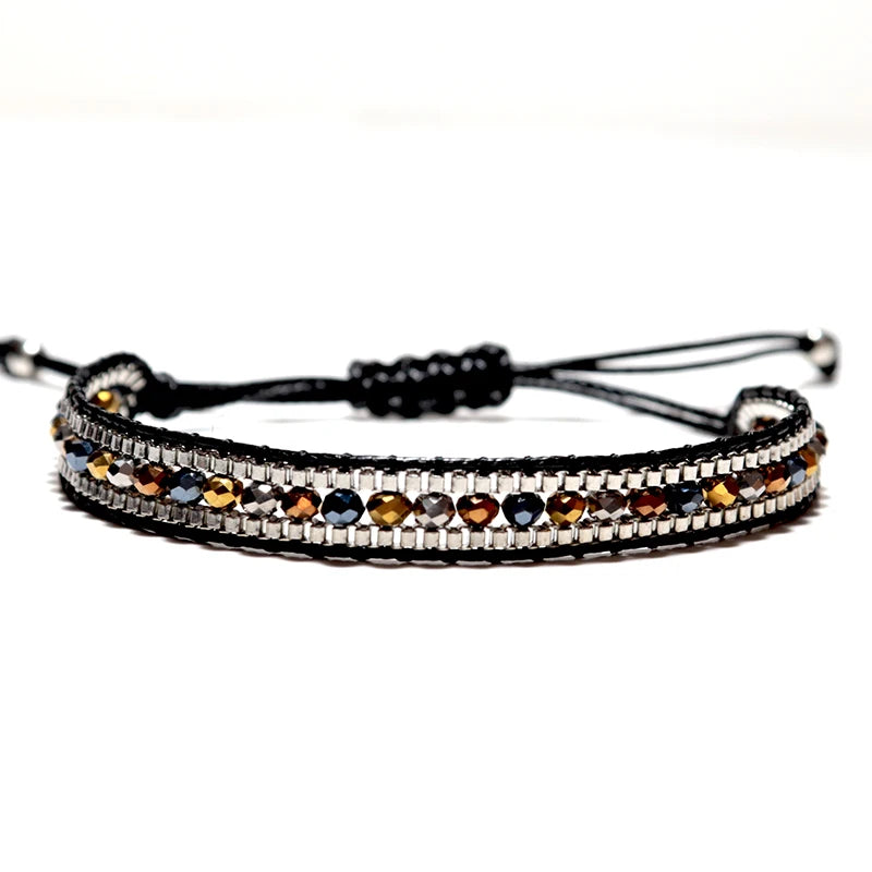 Bohemian String Bracelet For Women Girlfriend Handmade Irregular Seed Beads Braslet Lucky Red Braclet Beach Leisure Braclet Gift