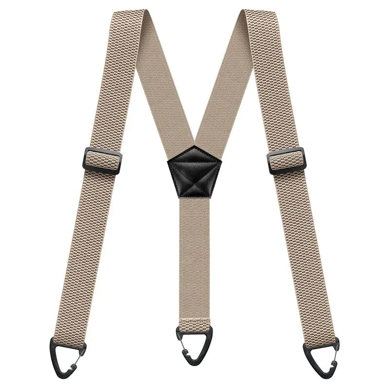 Hidden Suspenders for Men Heavy Duty Work Under Y Back Suspender Clothes 1.5 Inches with 3 Snap Loop