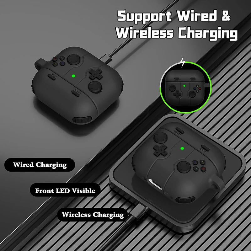 Earphone Case For Airpods 4 2024 Cute Cartoon 3D Gamepad Silicone Shockproof Box Cover For Airpods 1 2 3 2021 Airpods Pro 2