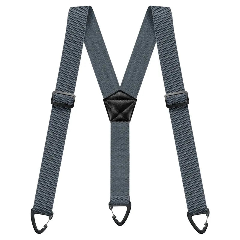 Hidden Suspenders for Men Heavy Duty Work Under Y Back Suspender Clothes 1.5 Inches with 3 Snap Loop