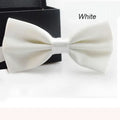 Classic Solid Color Bow Ties for Men & Children, Fashion Bowtie in Green Red Black White, Wedding Party Neck Tie Accessories