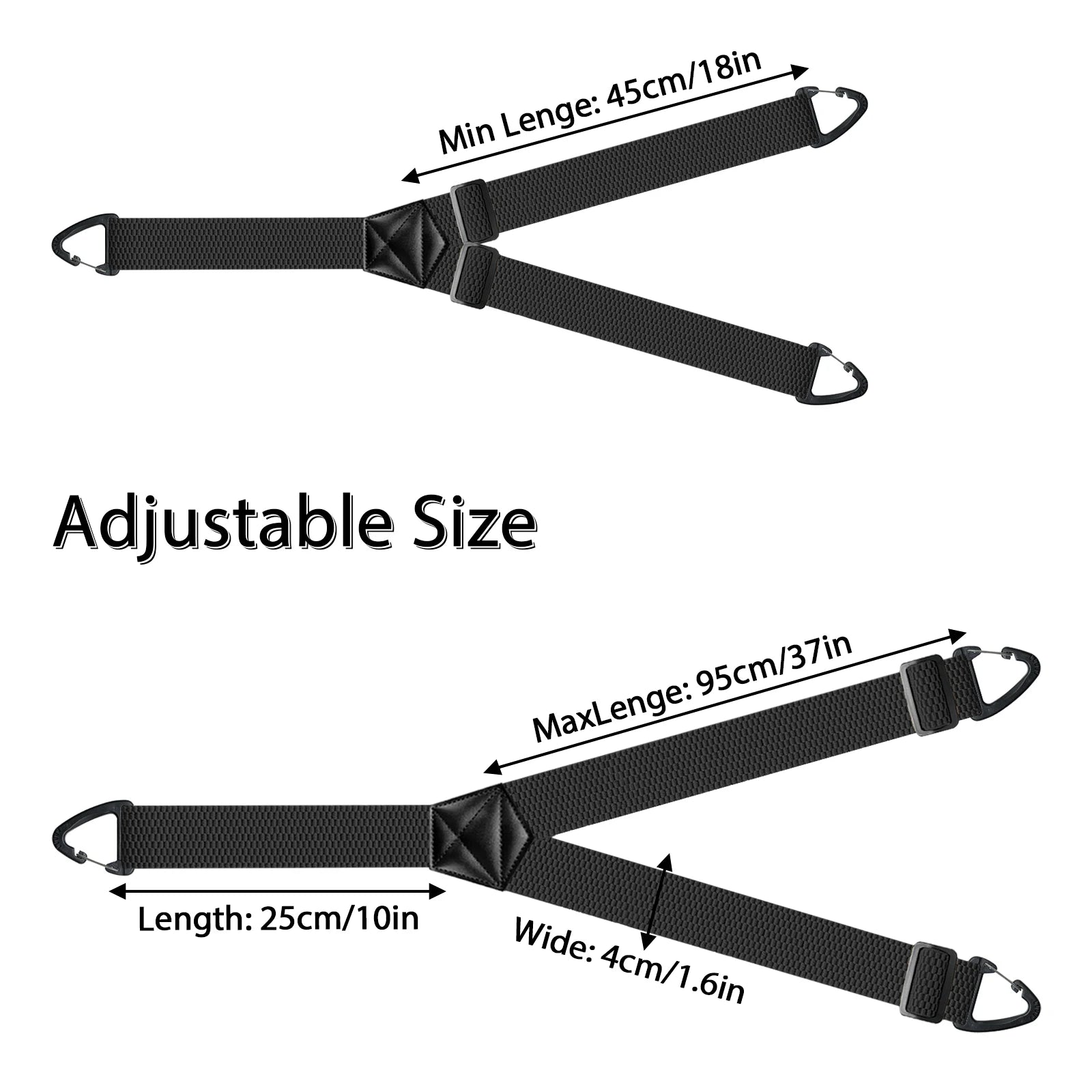 Hidden Suspenders for Men Heavy Duty Work Under Y Back Suspender Clothes 1.5 Inches with 3 Snap Loop