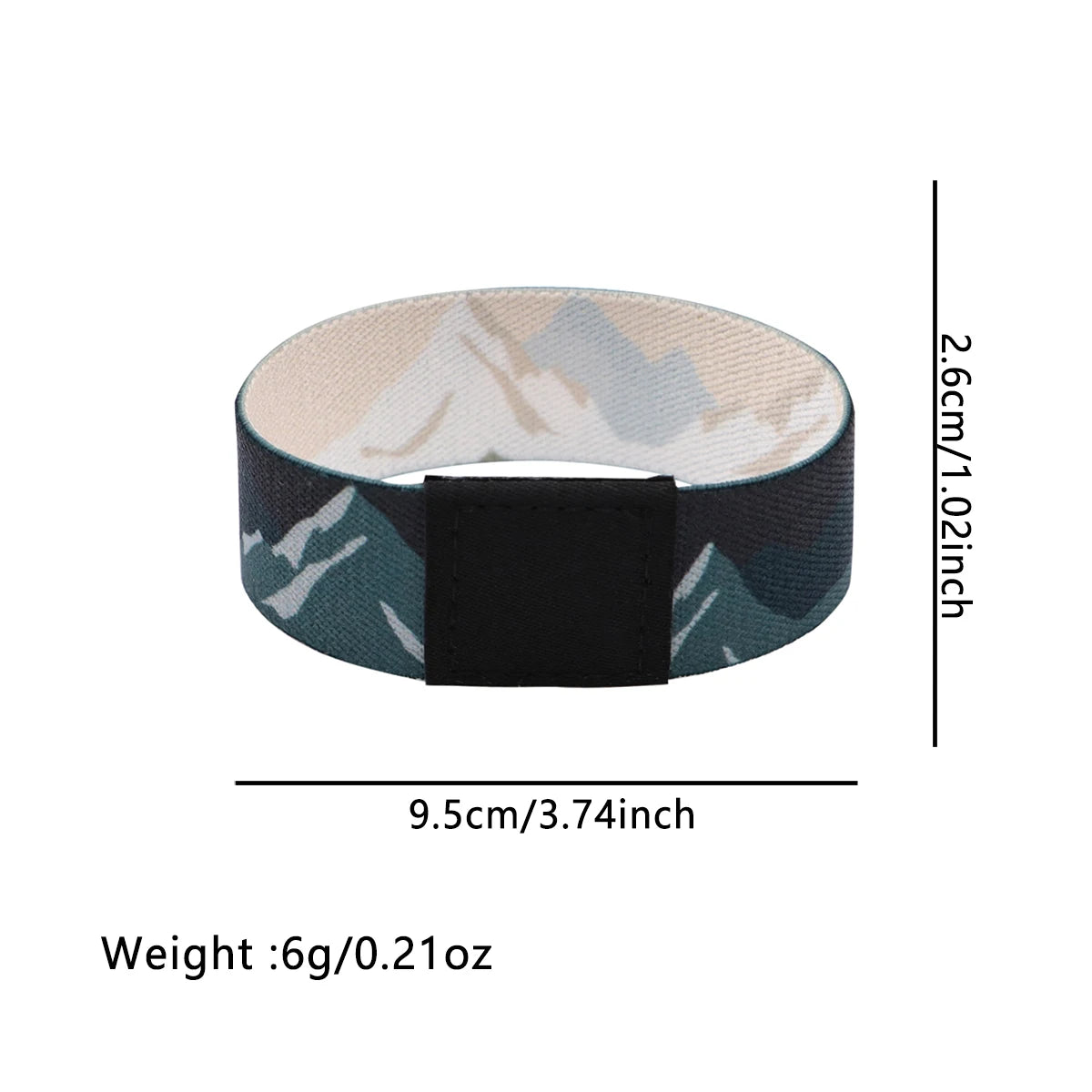 Mountain Bracelet For Women Men Elastic Sports Wristband Fashion Bangles Jewelry Accessories Holiday Gifts