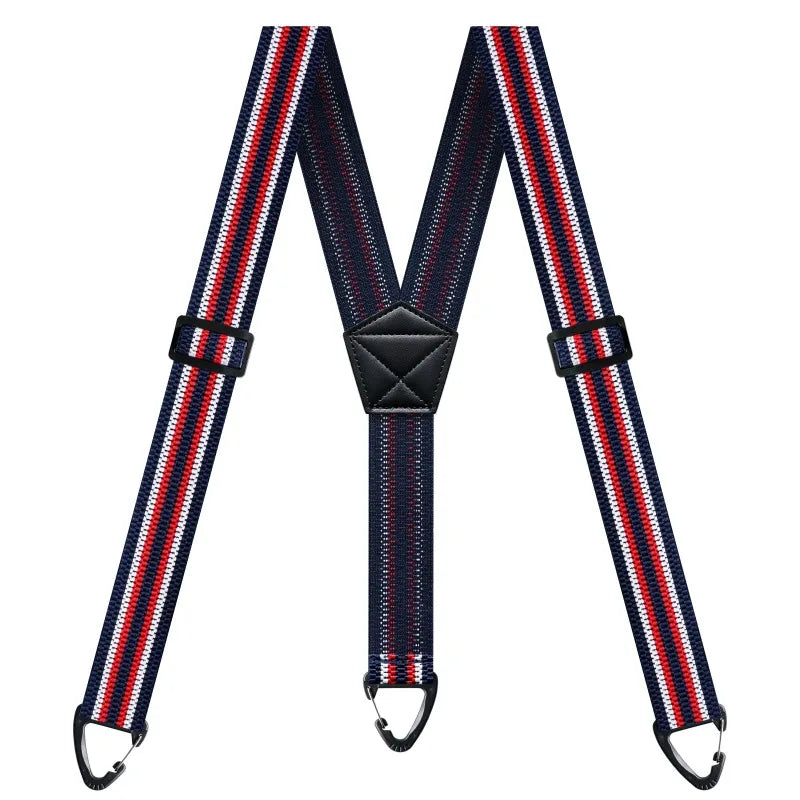 Hidden Suspenders for Men Heavy Duty Work Under Y Back Suspender Clothes 1.5 Inches with 3 Snap Loop