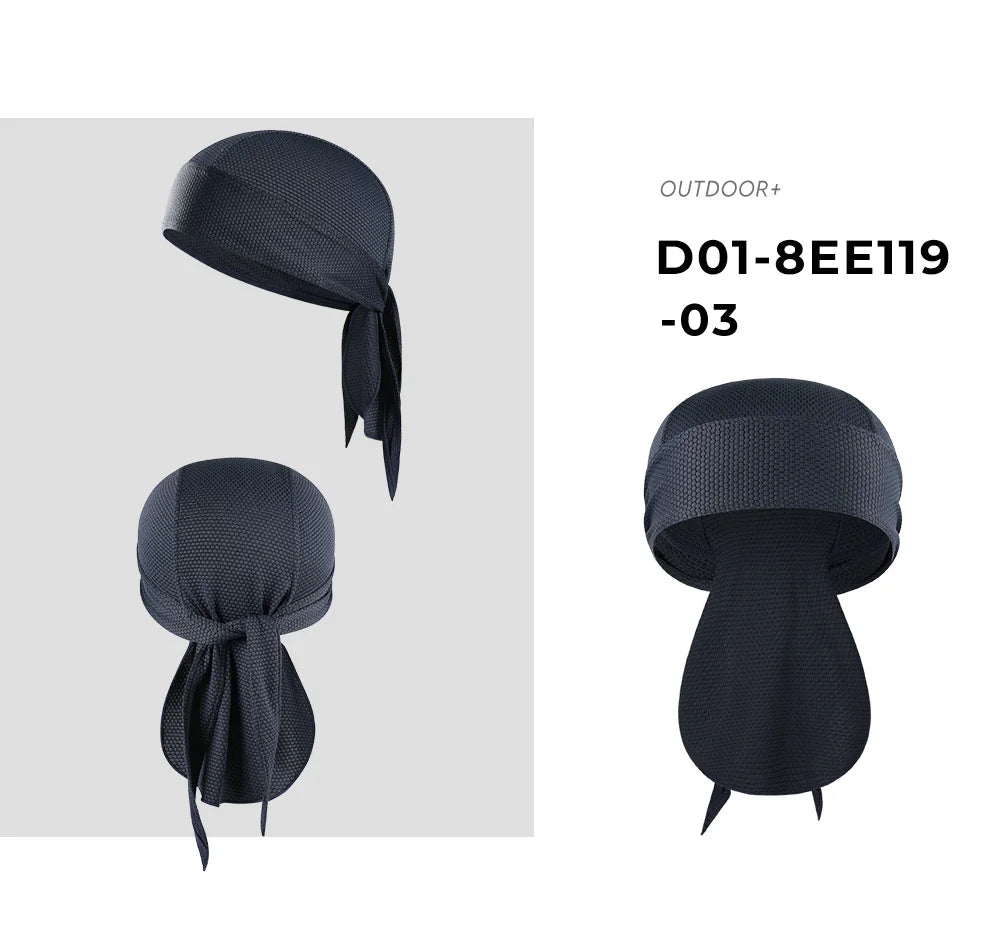 Quick-drying Bandana Doo Rags Caps Summer Breathable Cycling Sport Running Helmet Liner Beanies Durags Pirate Hat Head Wrap Men