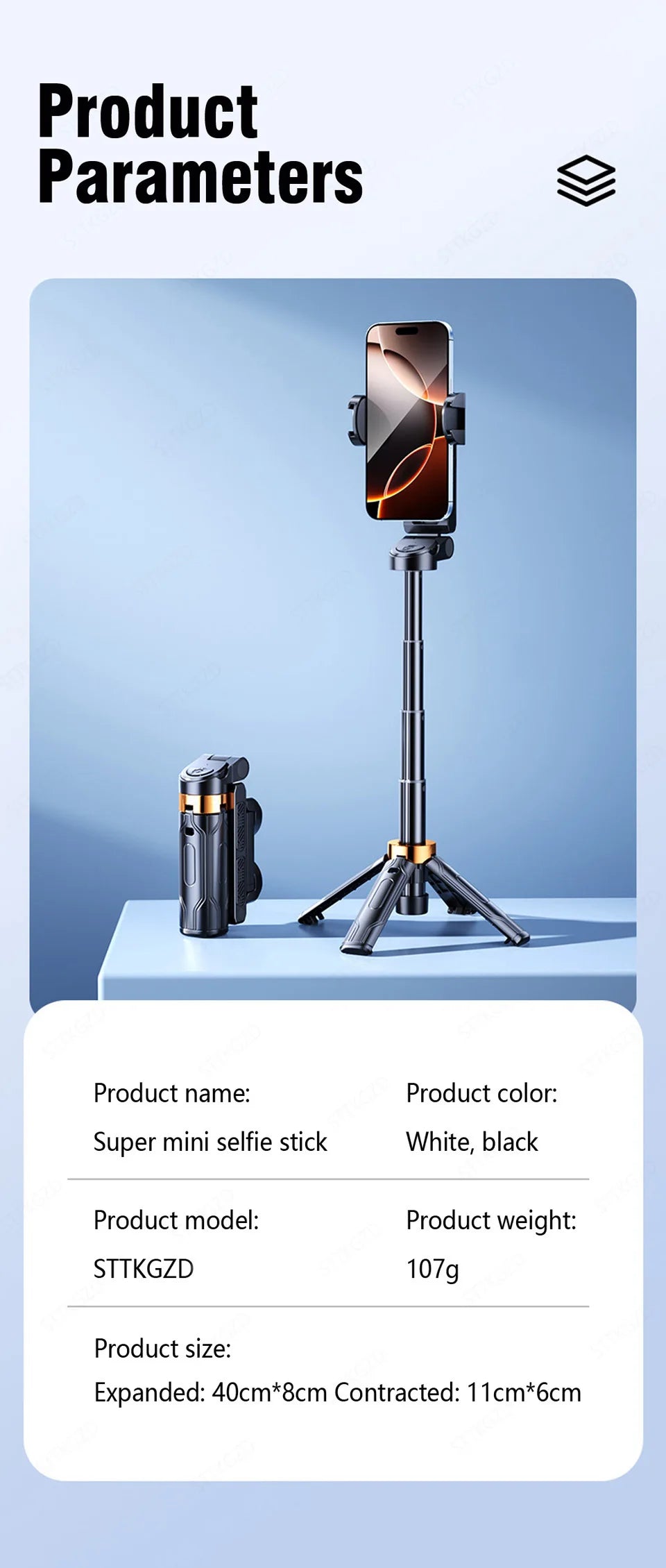 Super Mini Selfie Stick Portable Phone Holder Shooting Aid Versatile Integrated Design Bluetooth Remote For Live Broadcas